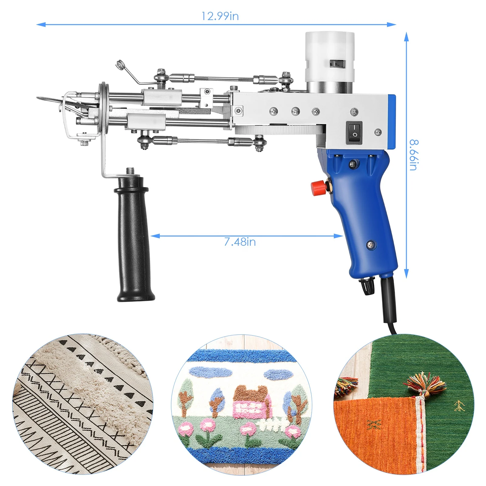 Wholesale 2 in 1 Cut Pile & Loop Pile Carpet Rug Tufting Gun Electric Carpet Tufting Gun
