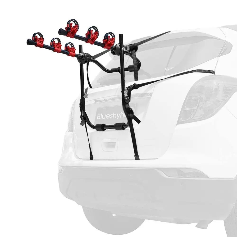 Quick Installation 3-Bike Steel Trunk Mount Racks Cycling Bicycle Storage Carrier for Truck Car Racks