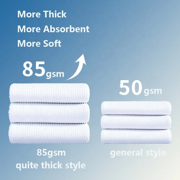 Two-Piece Set Non-woven Fabric 100% viscose Eco-Friendly and Biodegradable Disposable Towels For Travel, Disposable Towel Set