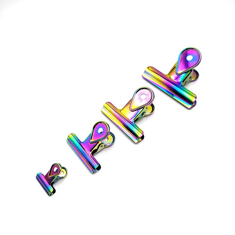 symphony round head metal bulldog spring binder paper clips for paper and money