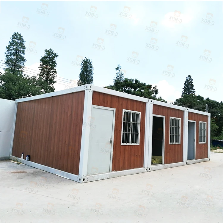 Cbox prefabricated quick assemble wood grain color wall panels modular container house
