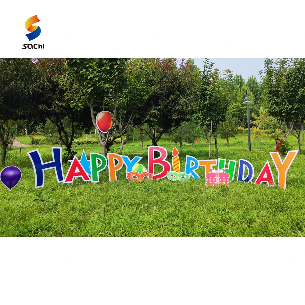 coroplast  birthday yard signs plastic sheets  pvc foam board corrugated plastic yard sign happy birthday