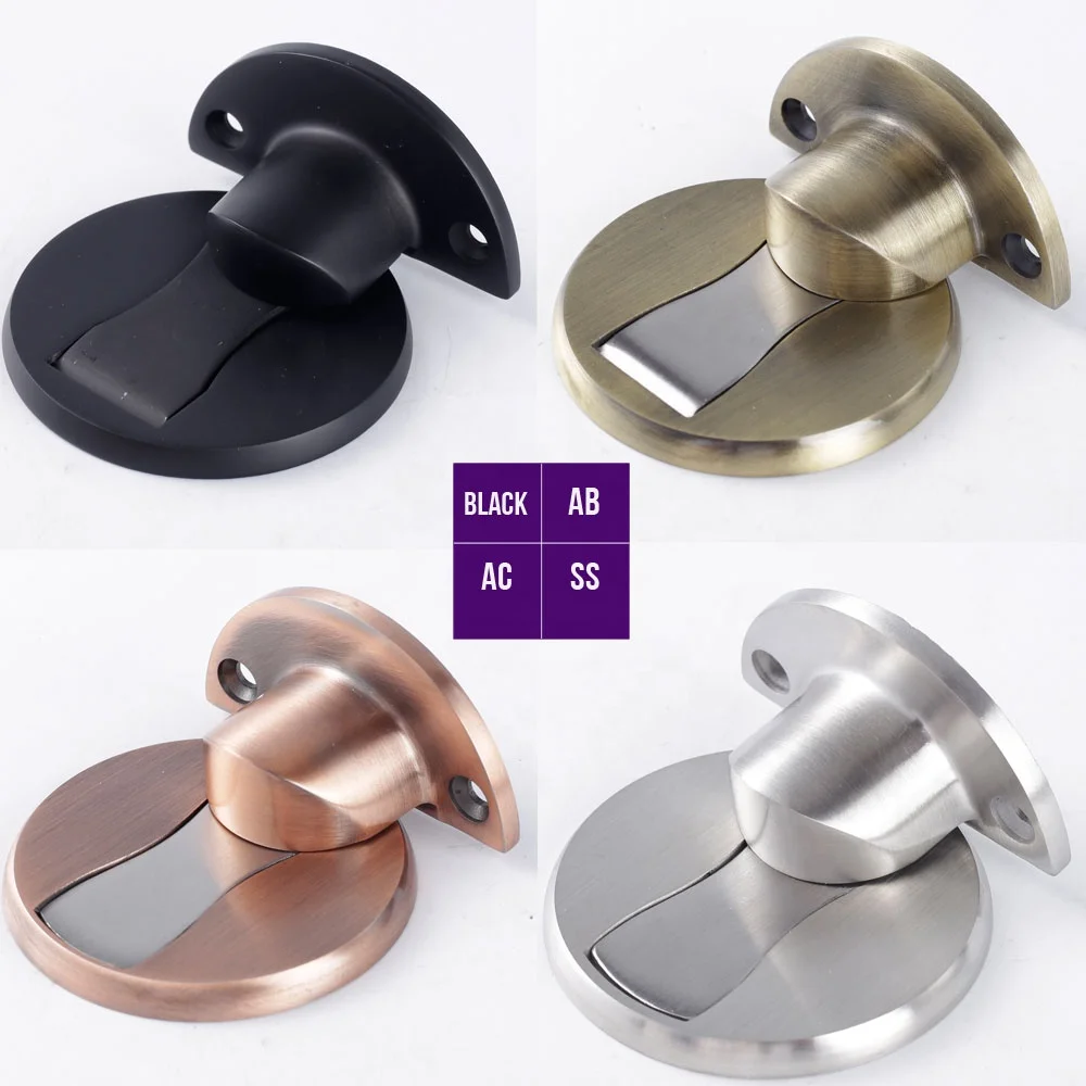 Magnetic Door Stops 304 Stainless Steel Door Stopper Hidden Door Holders Catch Floor Nail-free Doorstop Furniture Hardware