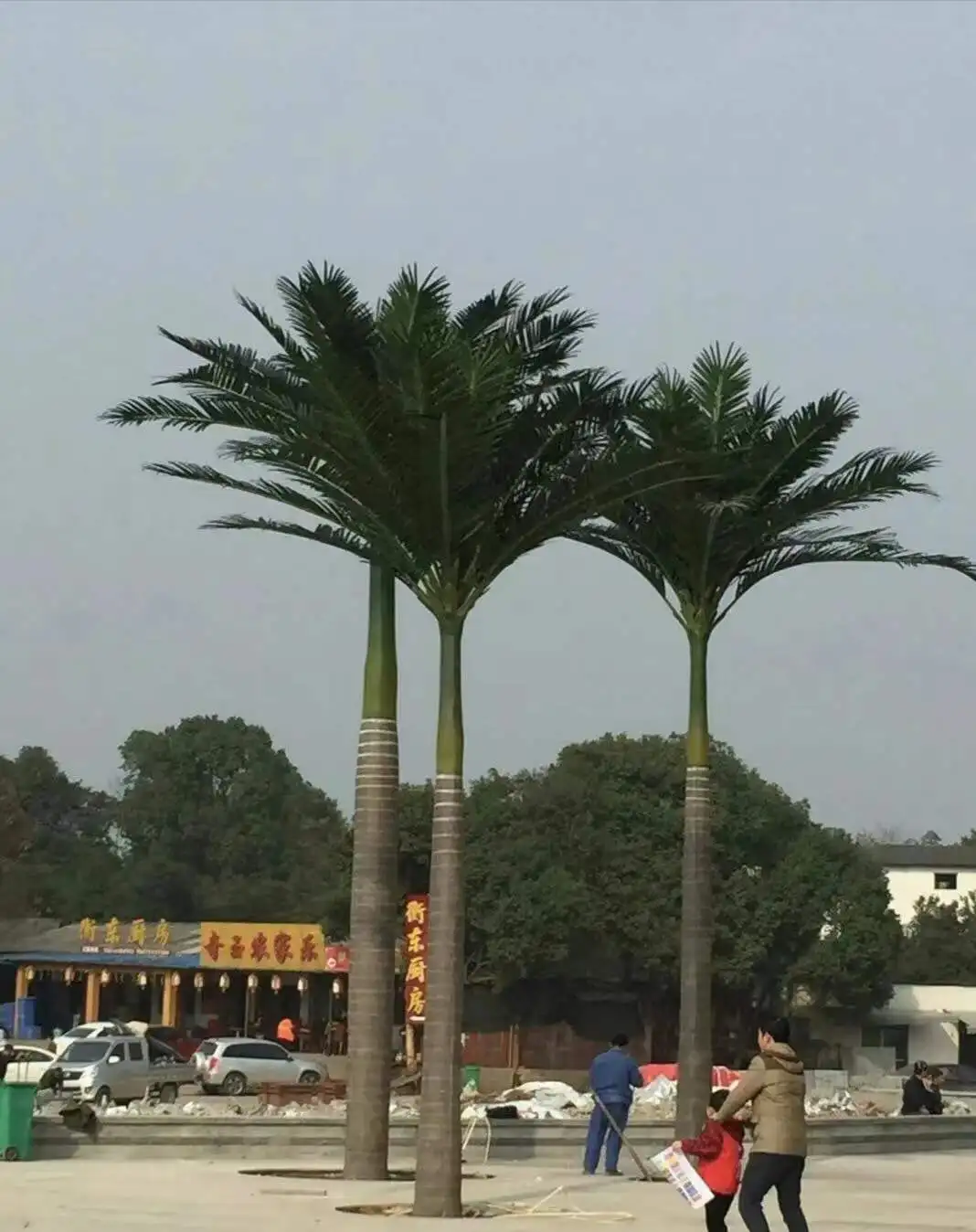 Artificial Plants Palm Trees High Simulation Outdoor Decor Coconut Tree Large Outdoor Artificial Tree outdoor artificial plants