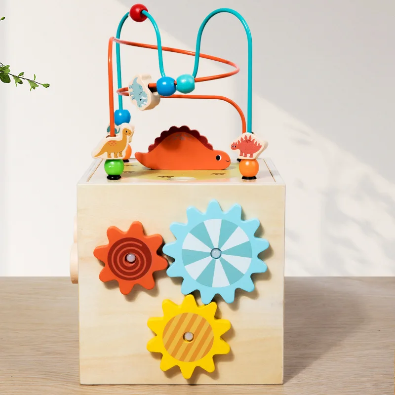 Early childhood wooden fruit shape matching kindergarten around the multi-functional around the jewelry box benefit  wisdom toys