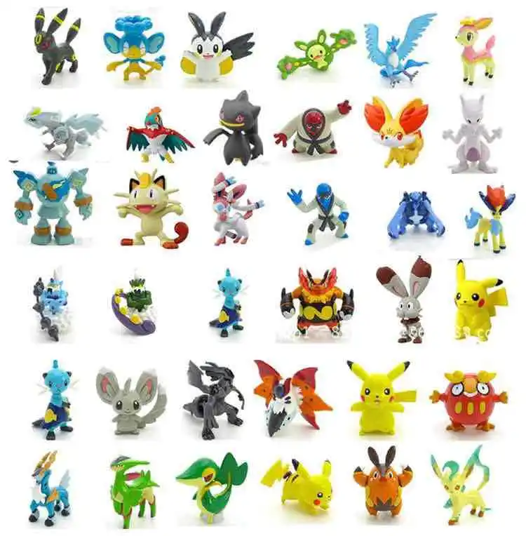Amazon best 144pcs per set Wholesale Good Quality 2-3cm Mini Child Toy Action Figure for pokemonn go for Kids