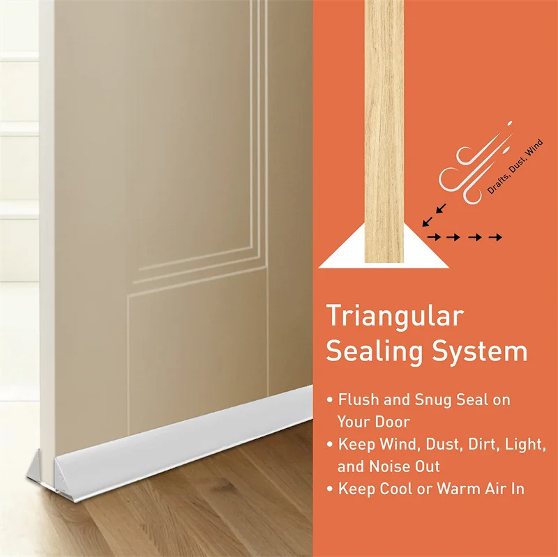 Adjustable Bottom of Door Draft Blocker Living Triangular Door Draft Stopper  Excluder Door Draft Blocker
