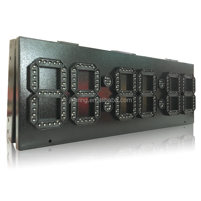 Jhering Outdoor Waterproof Large Size Led 7 Segments Display Led Digital Clock Electronic Stopwatches