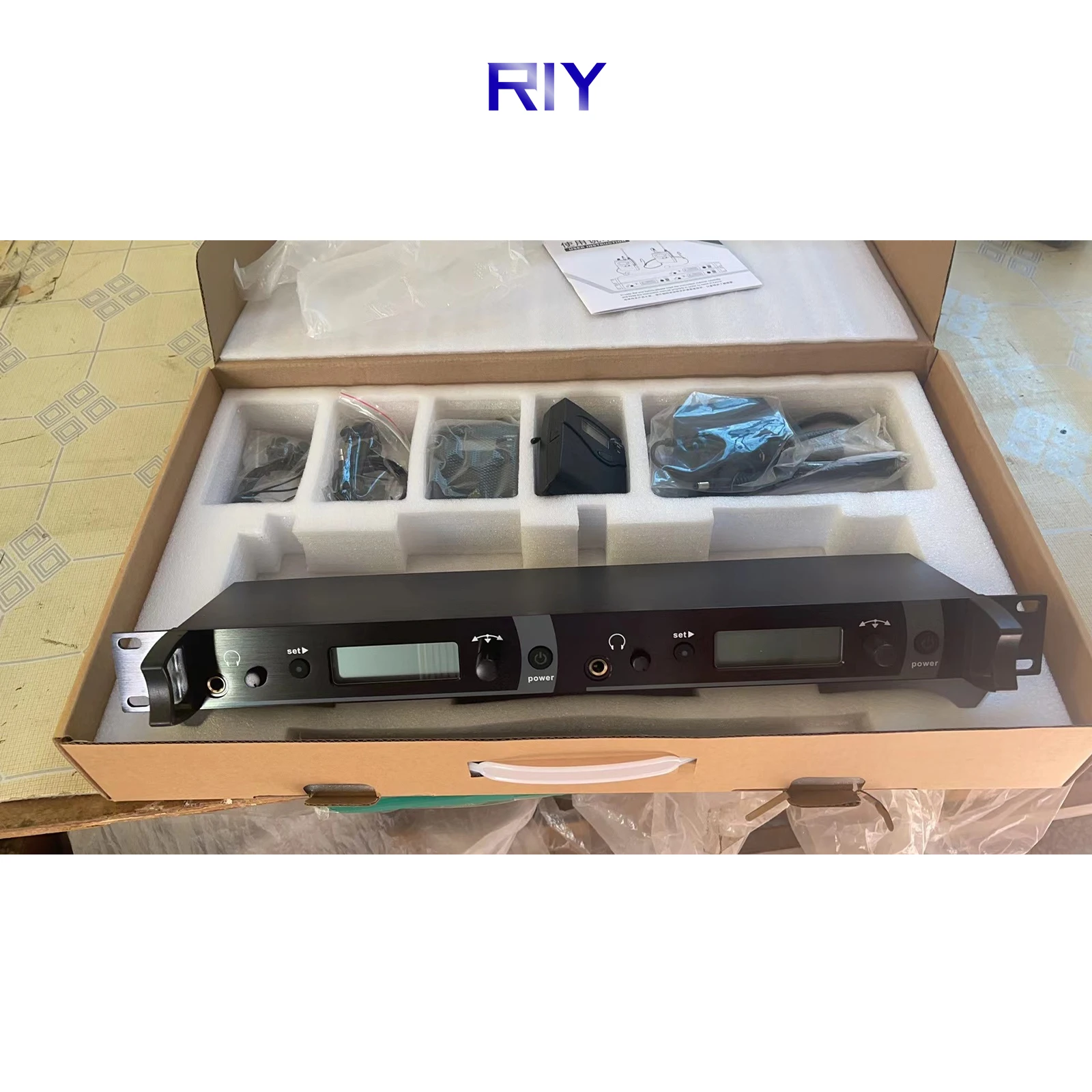 IEMskm9000 In Ear Monitor Wireless Microphone Two Channels Lavalier Wireless Microphone