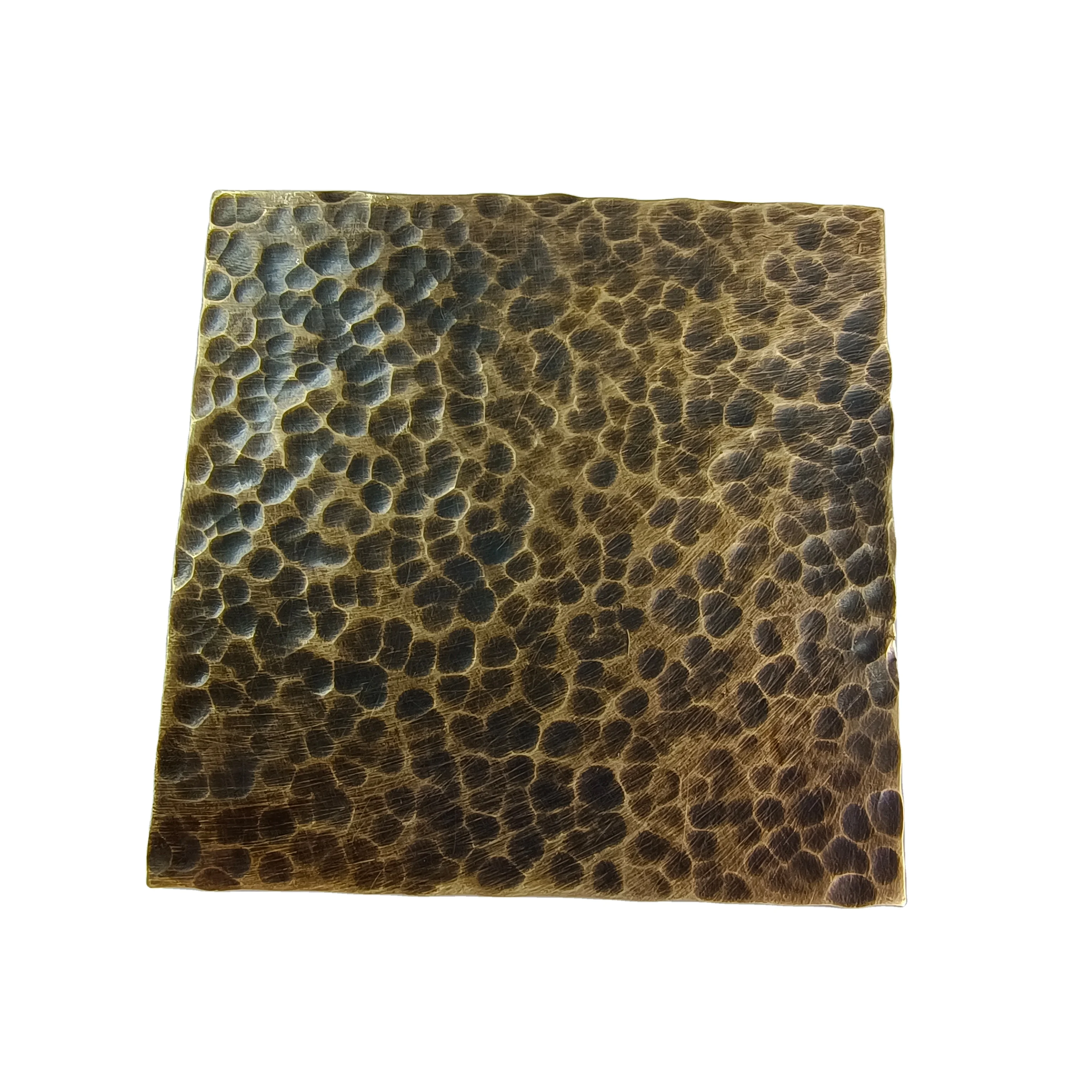 Ceiling Decoration Wall 3d Wall Panels PVD Water Ripple Hammered Stamped Decorative Stainless Steel Sheet Plate