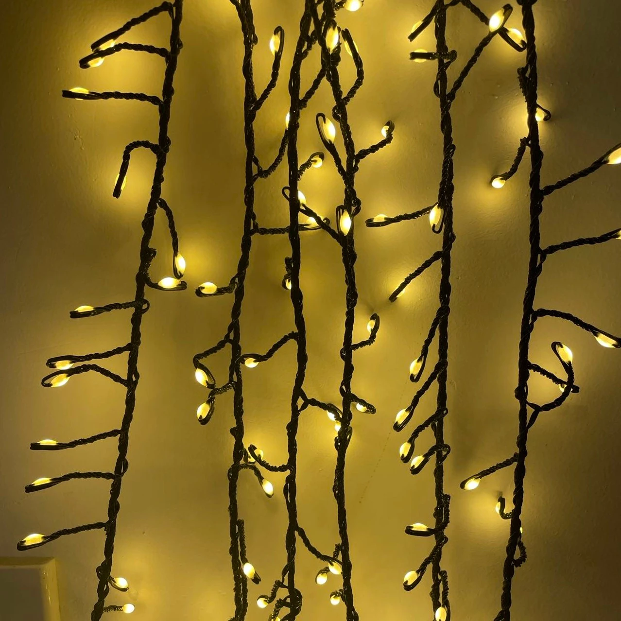 new lighting chain for christmas decoration use firecracker light with hanging rope micro led indoor outdoor IP44
