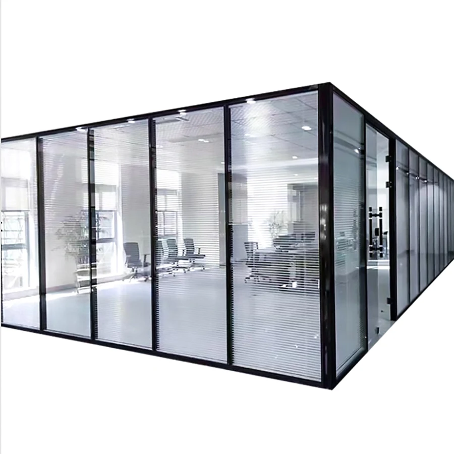 New Type Top Sale Shading Hollow Louver Transparent Double-Glass Shutter