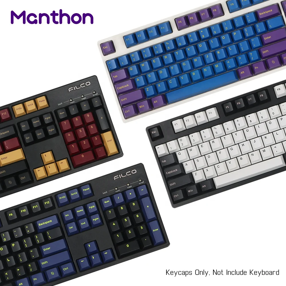 Custom Cute Cartoon Sa Profile Set 60% Black Koi Resin Akko Neon Aluminum 61 Milky Midnight Blue Pbt Tai Hao Gaming