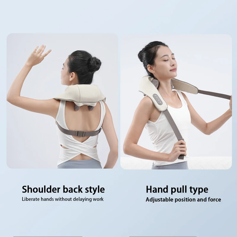 Best selling massage products electric heating back portable massage shawl abdominal full body neck and shoulder massager