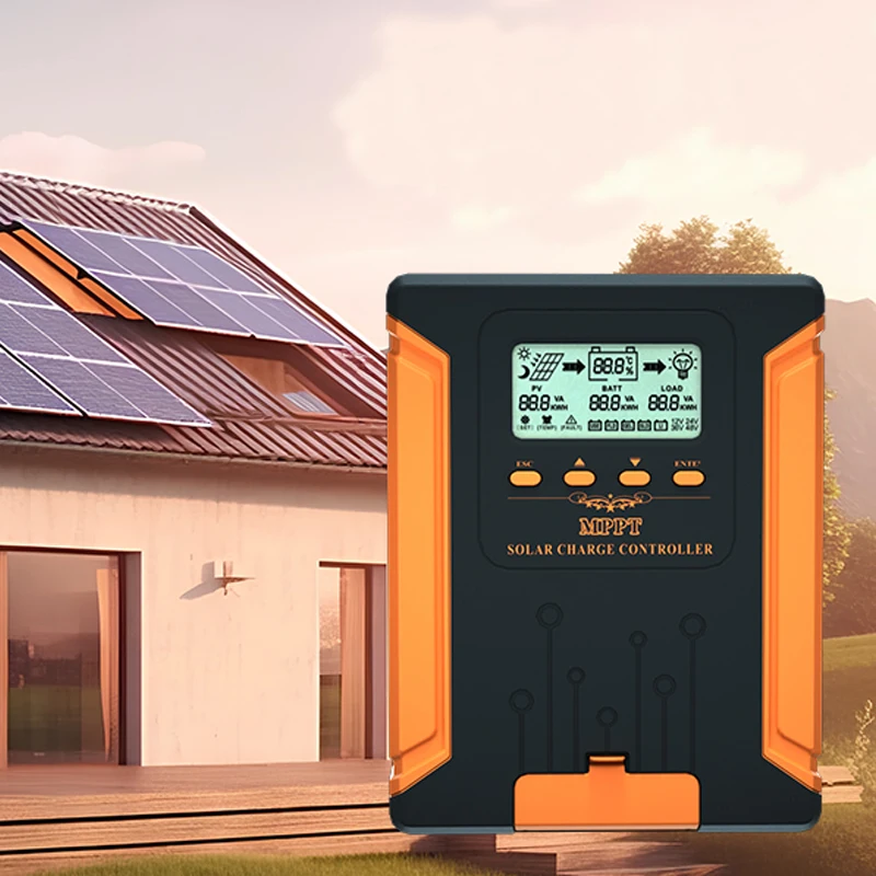 KEYUE 12V/24V/36V/48V 100a 5000 watt mppt Solar charge controller battery fuse 150V max PV voltage