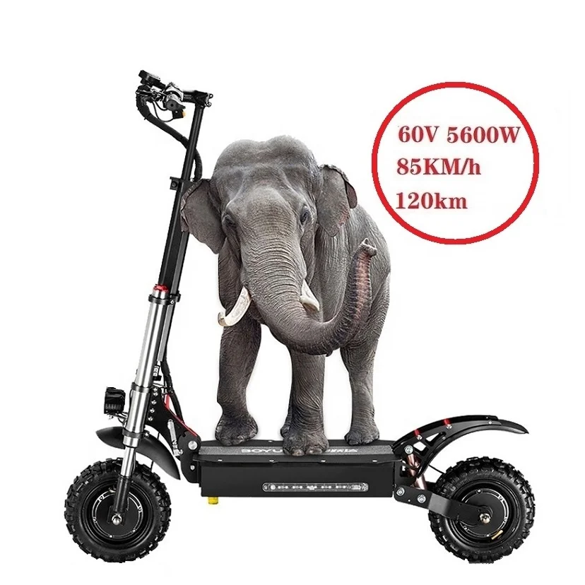 60V 6000W 85KM/H hydraulic Shock Absorption Dual Motor E scooter Off Road Adult Electric Scooter