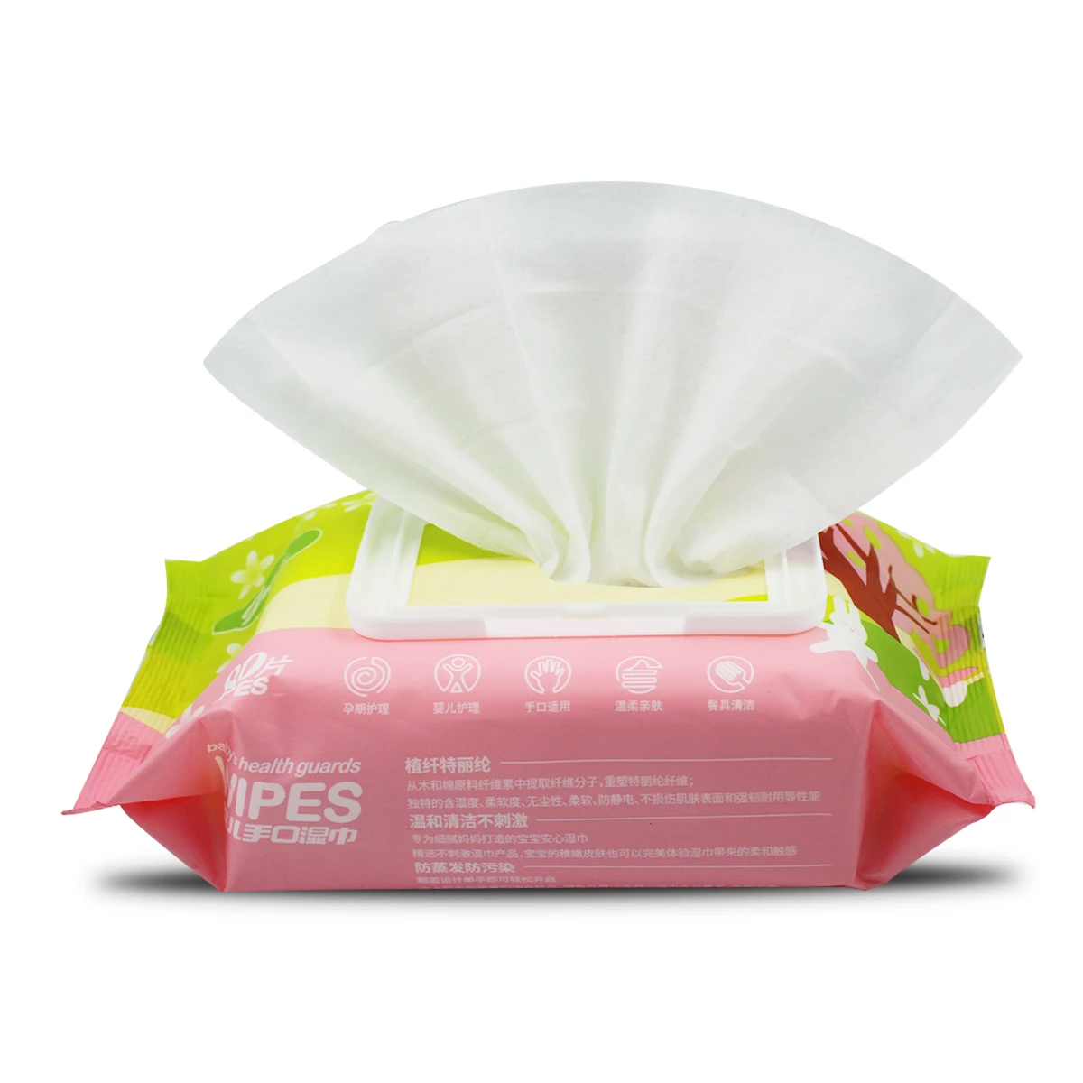 Haijie factory directly sell unscented safe 80pcs disposable cleaning wet baby wipes