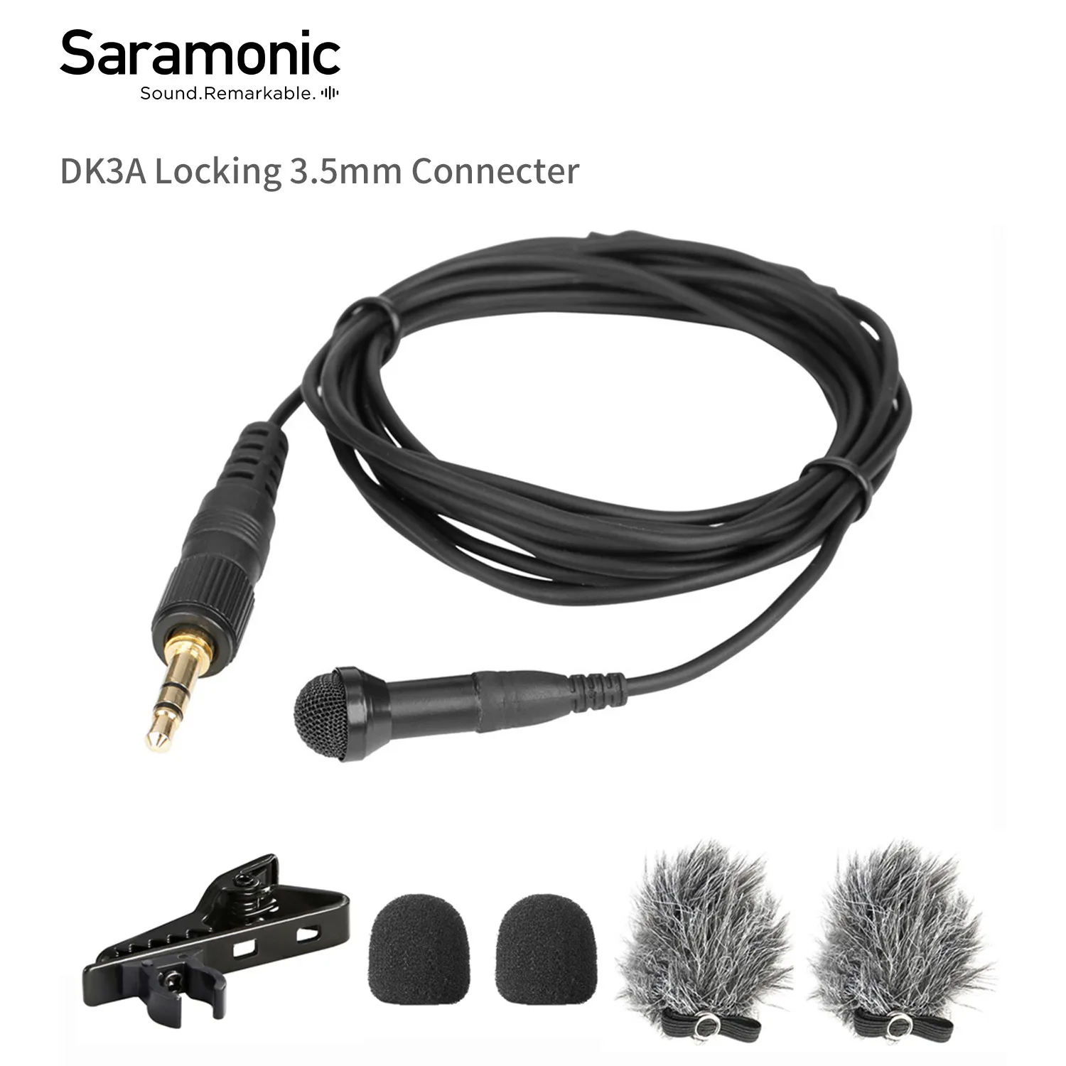 Профессиональный всенаправленный петличный микрофон Saramonic DK3A 3 5 мм для передатчика Sennheiser Rode Azden Nady Boya
