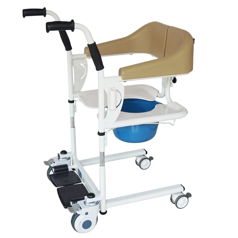Home care transfer shower commode toilet chair for disabled or elderly