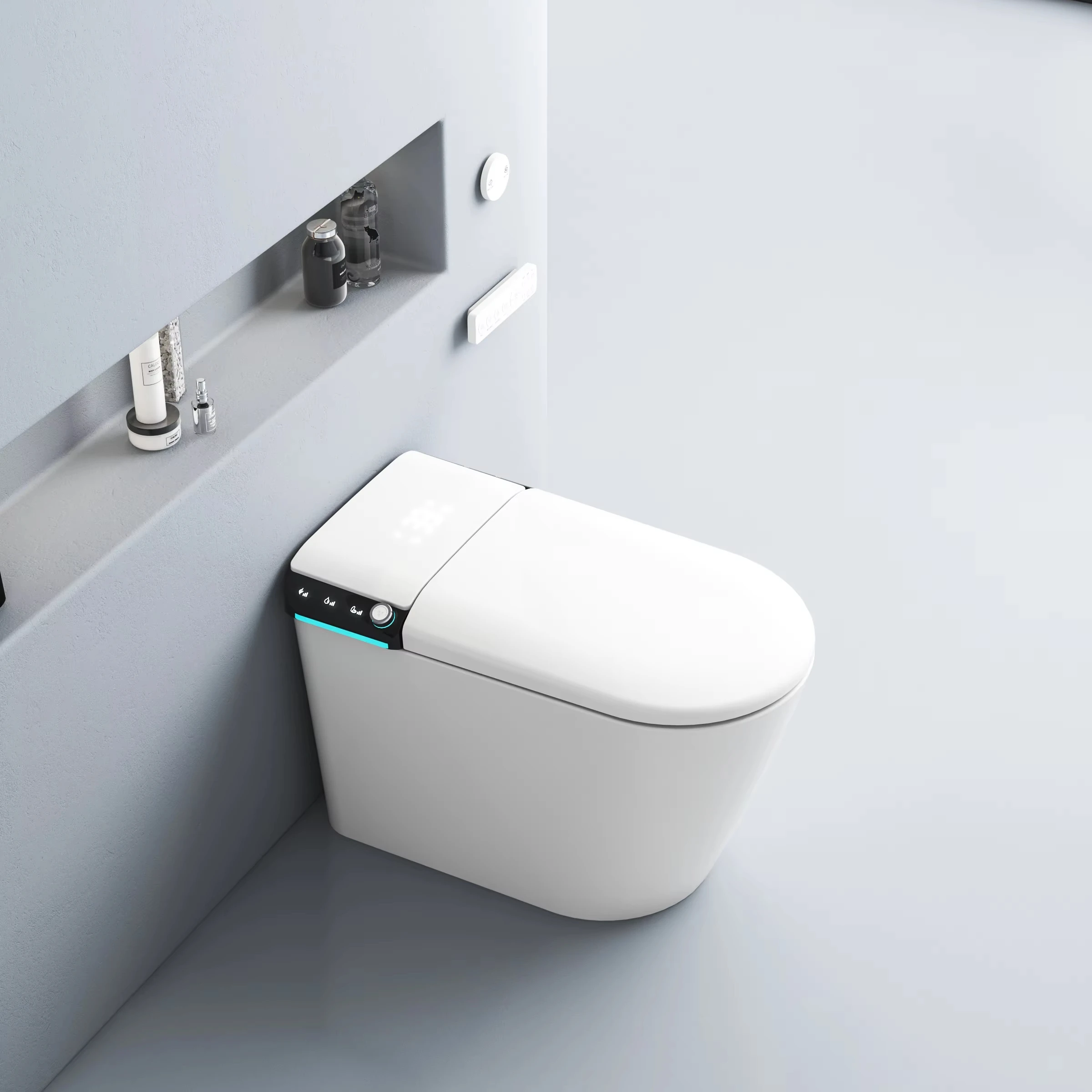 North American Modern smart floor toilet commode electric wc bathroom ceramic automatic intelligent floor toilet bowl