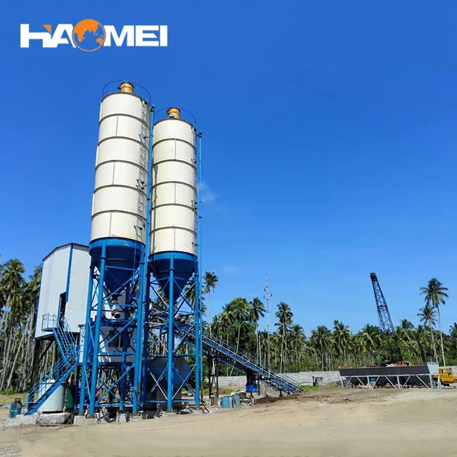 2024 New Low Cost Stationary Mini Concrete Short Load Batch Plant for Block Making