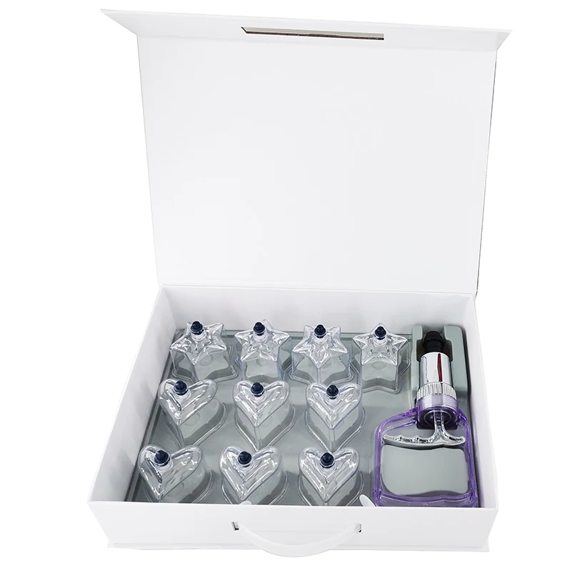 10Pcs Star Shaped Cupping Cups Plastic Vacuum Therapy Set Cupping Kit Massager with Box