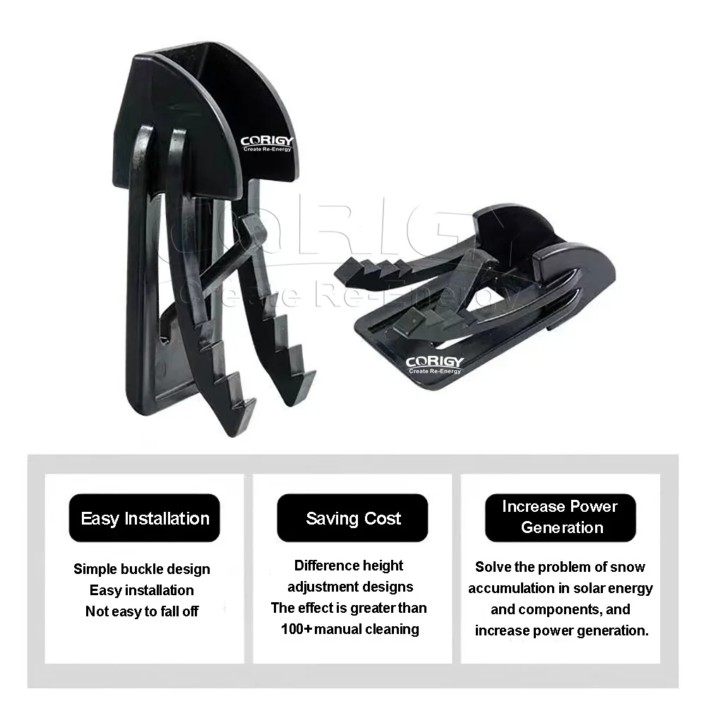 Corigy New Arrival Solar Cleaning Tools Solar Panel Snow Removal Clip Easy Installation Solar Components