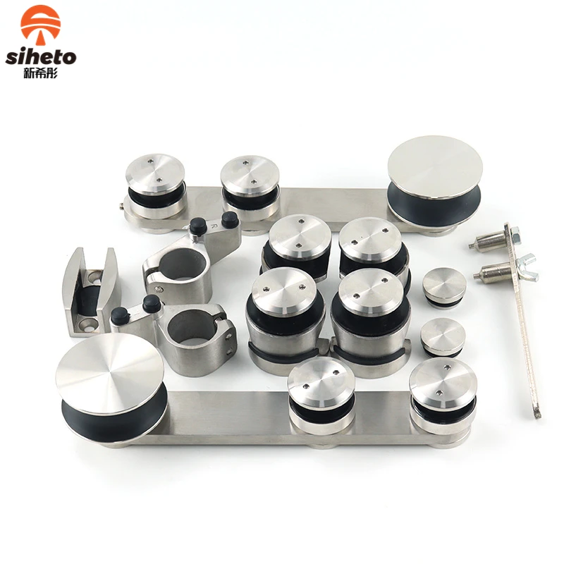 Glass Bathroom Hanging Door Kits Shower Room Fitting Wheel Roller Glass Shower Hardware Accessories Sliding Glass Door System