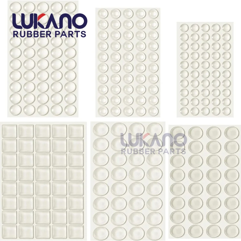 Adhesive Transparent Buffer Pads Cabinet Door Bumpers Self Stick clear rubber feet