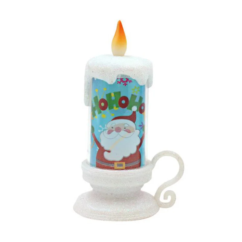 
LED Candle Holder ChristmasTable Lamps Festival Modern Snowing Lantern Wedding Party Candle Light Holiday Ornaments 