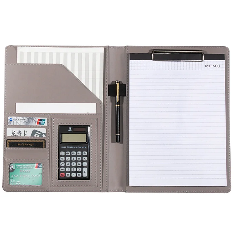 A4 Paper Pu Custom Logo Manager Signature Business Portfolio Organizer File Folder