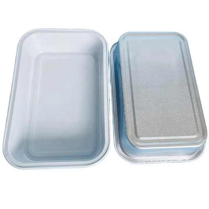 Aluminum Foil Pan Airline-Inflight Catering Disposable Tray with Lid Food Grade for Packaging for Foil Pan Containers