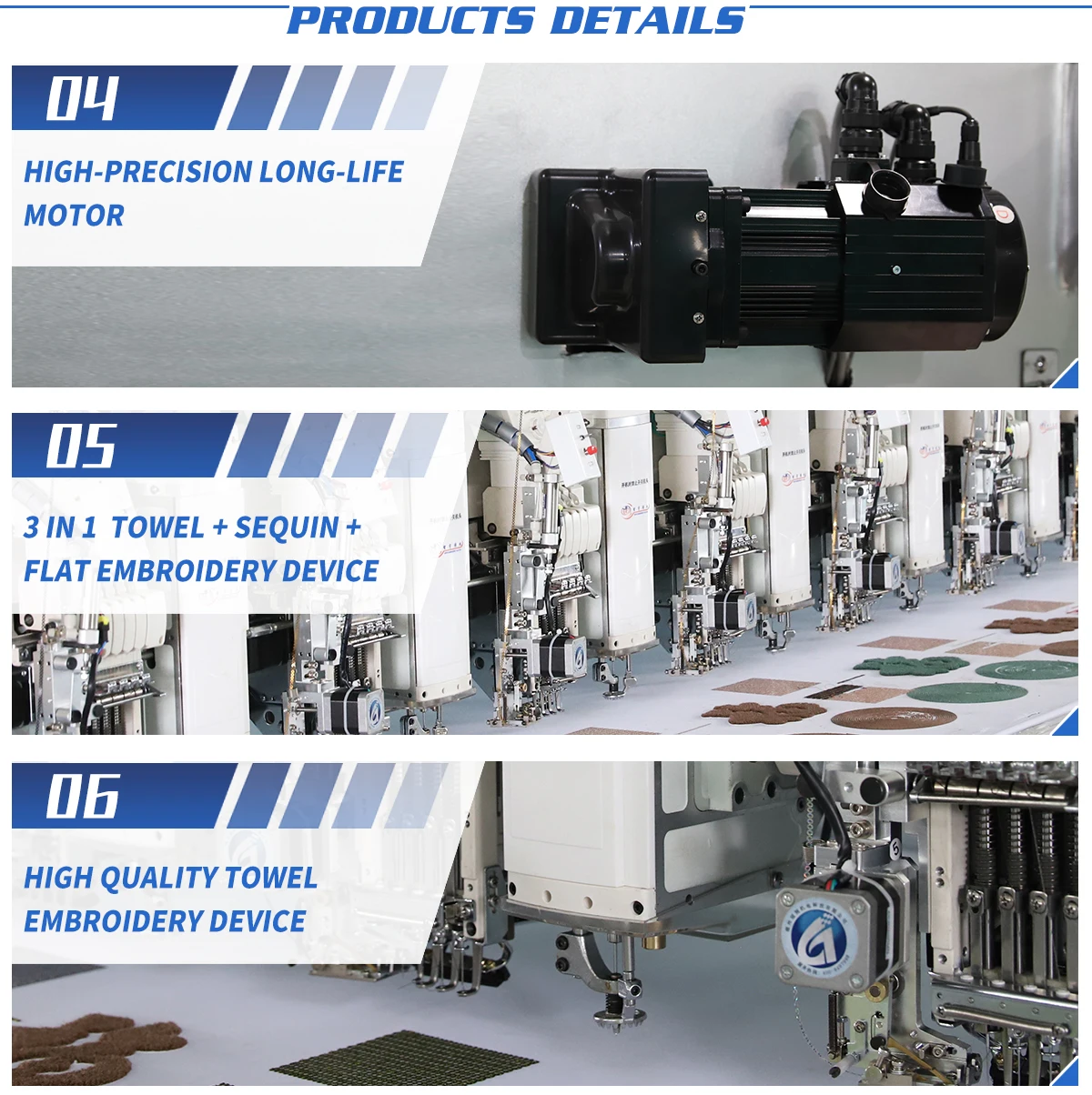 Towel Chain stitch computerized embroidery machine cheapest flat towel embroidery machine