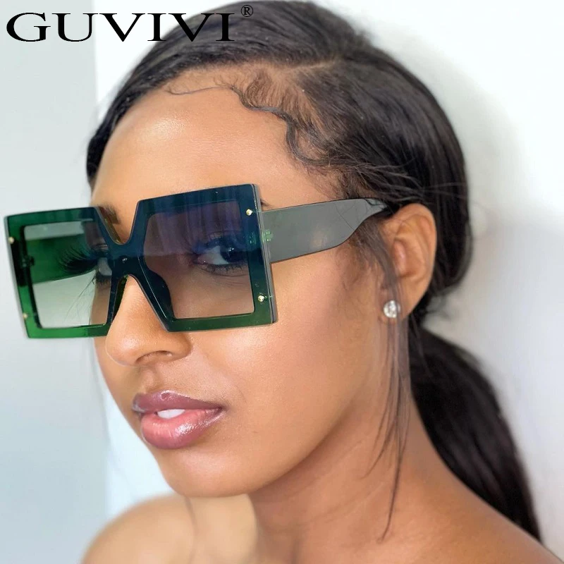 GUVIVI 2020 Новый стиль Роскошные модные брендовые женские Солнцезащитные очки Квадратные ретро солнцезащитные