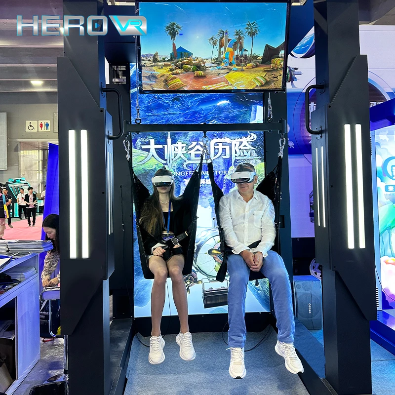 HEROVR VR Adventure Park 2 Players Safety Gear Skydiving Simulation Virtual Bungee Jump Experience