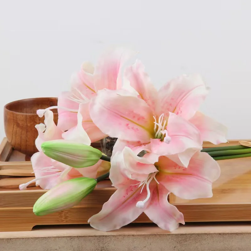 New Arrival Silk Real Touch Artificial Lily Flower Bouquet Mini Calla Lily For Wedding Bouquet And Home Decoration