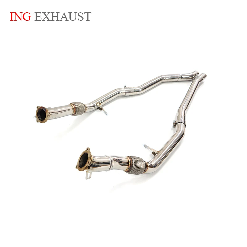 ING Stainless Steel Exhaust System Performance Middle Pipe For Porsche Cayenne GTS upgraded to Turbo S car accessories