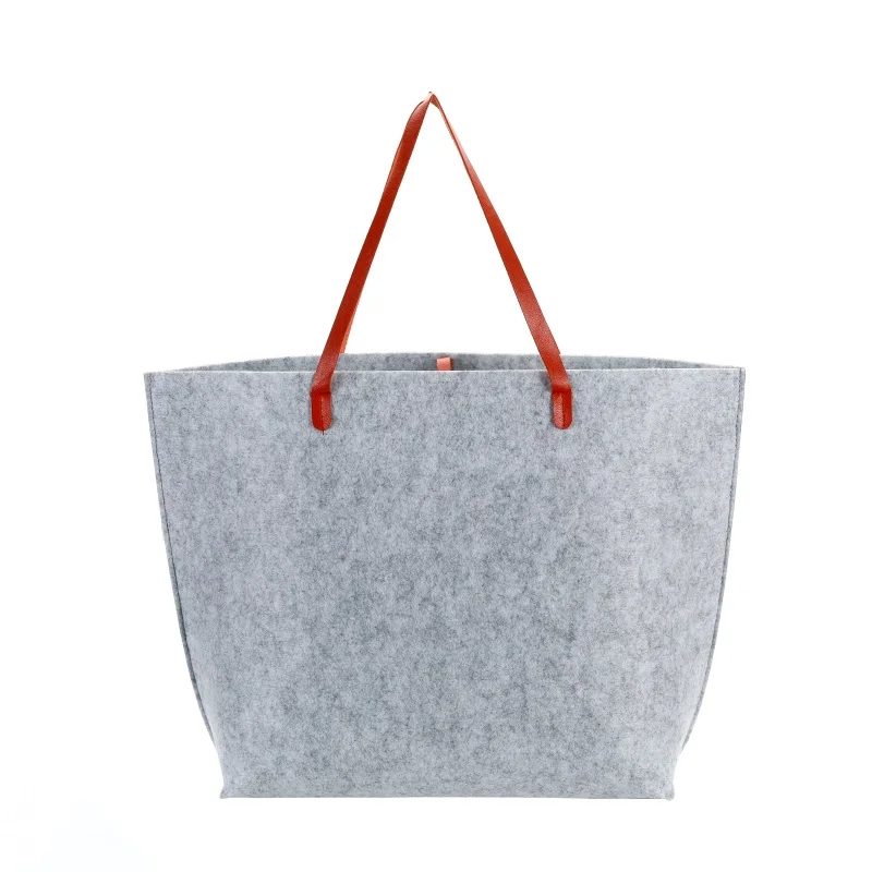 Large size 100% wool felt shopping tote bag gift bag fashion handbag shoulder bag