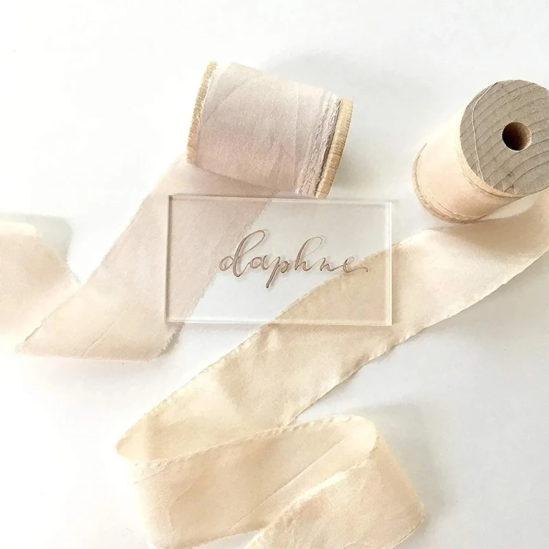Blank Acrylic Escort Plates Name Card Clear Acrylic Place Cards for Wedding Seating Cards Table Numbers