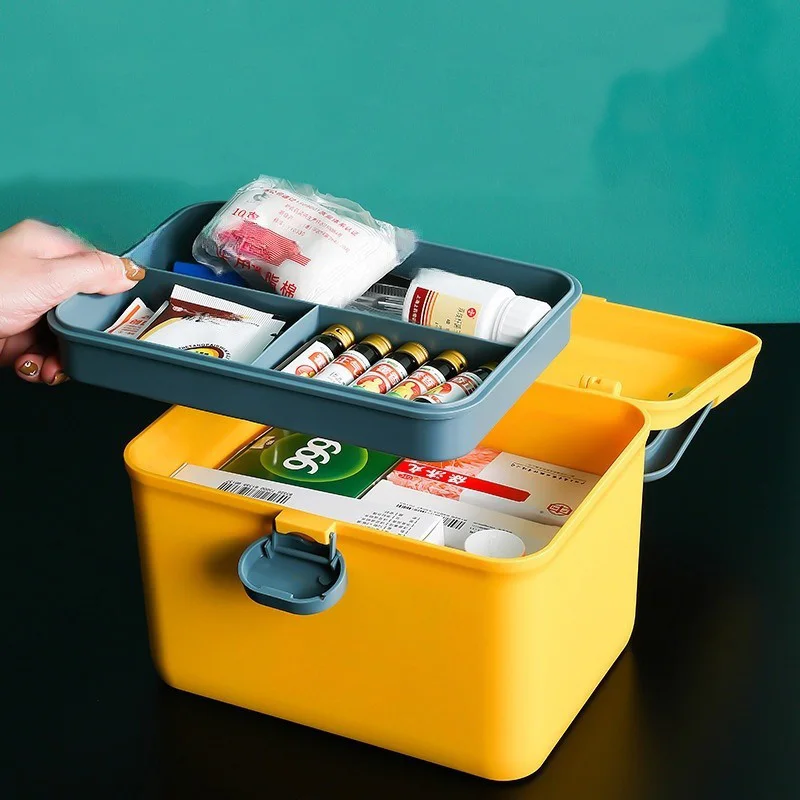 Medium size Multipurpose Storage Box Sundries Organizer Medicine Box Family First Aid Box Home Medicine Kit