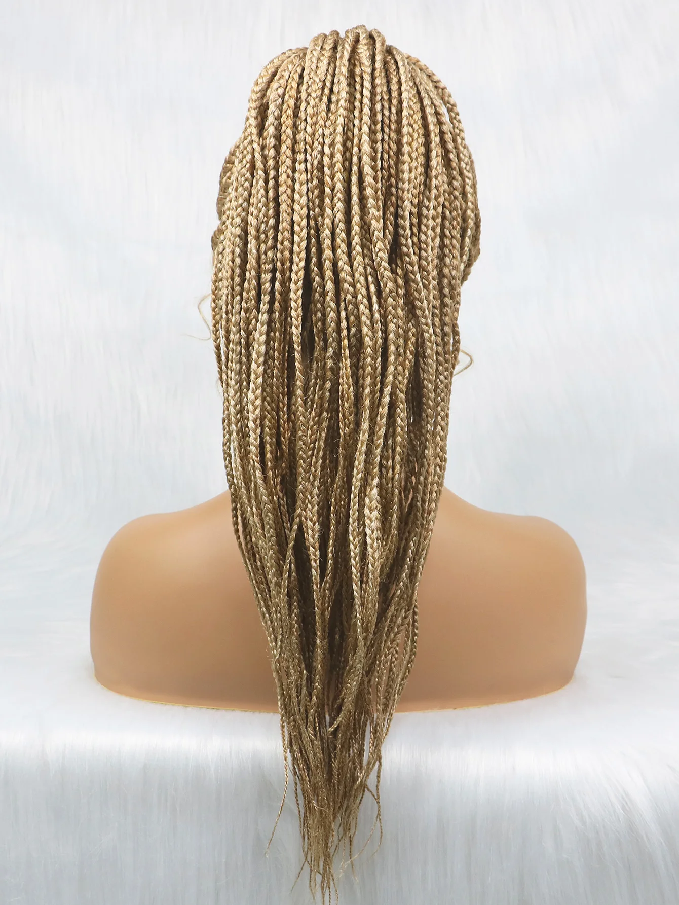 Newest braided synthetic hair wigs african braided lace front wigs vendors with baby hair for women braid lace wig glueless