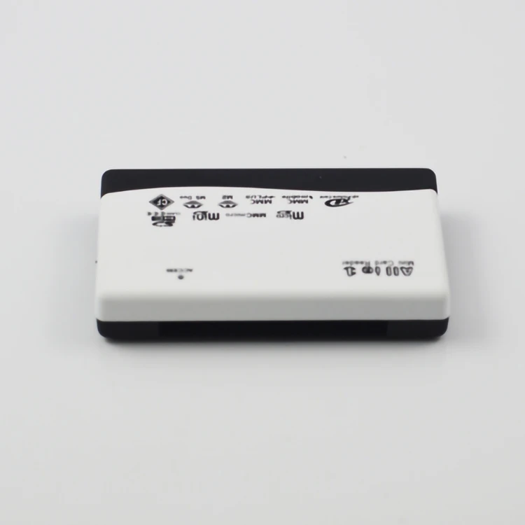 China Manufacturer Square white Portable Read Memory Card ASB Material Card Reader With data cable