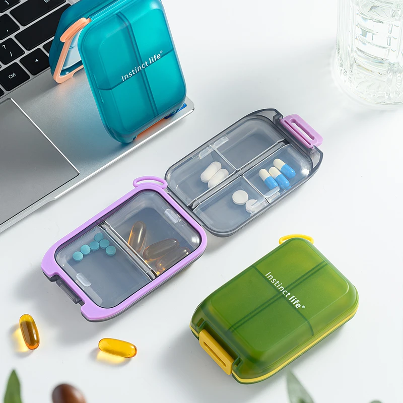 Fashion Custom Portable Pill Box Tablet Pillbox Dispenser Medicine Boxes Small Weekly Travel Pill Organizer Case