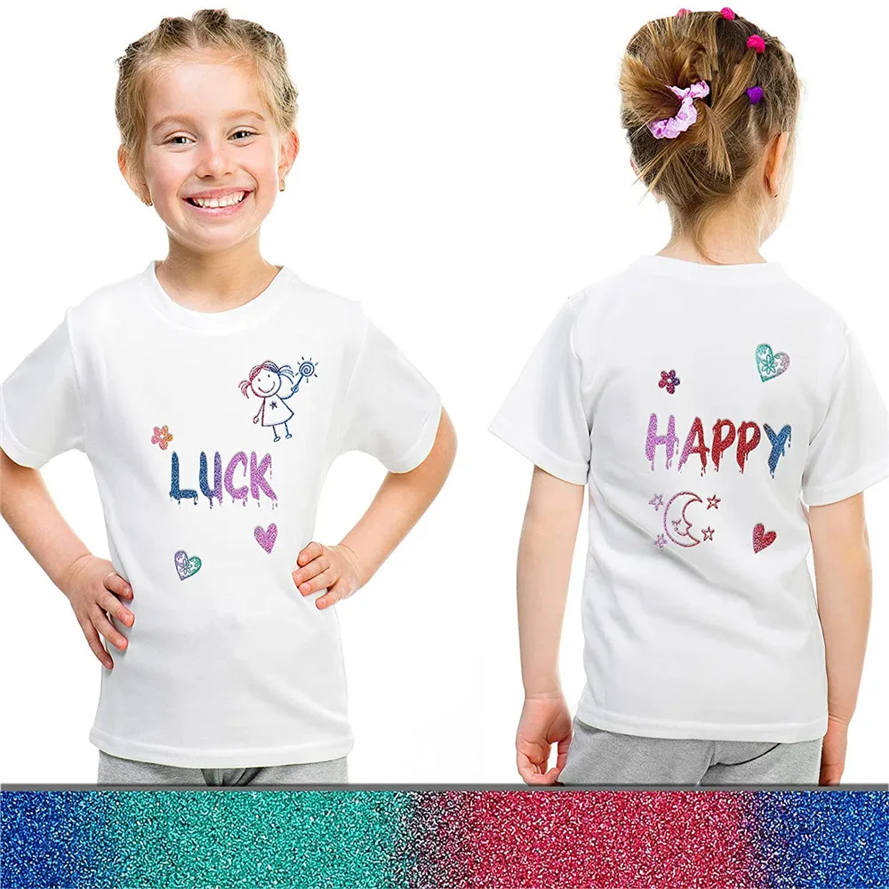 Free Sample Hot Sale HTV Roll Korea Multi Color Strip Glitter Heat Transfer Vinyl Roll