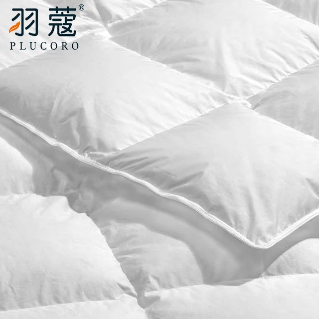 Goose Feather Hotel Hot Sale Hilton Duvet Quilt 100% Cotton Custom Logo Accepted