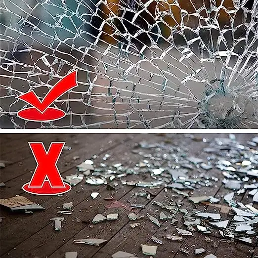 safety and bullet proof film for windows explosion proof high clear transparent solor control security film 8mil 12mil