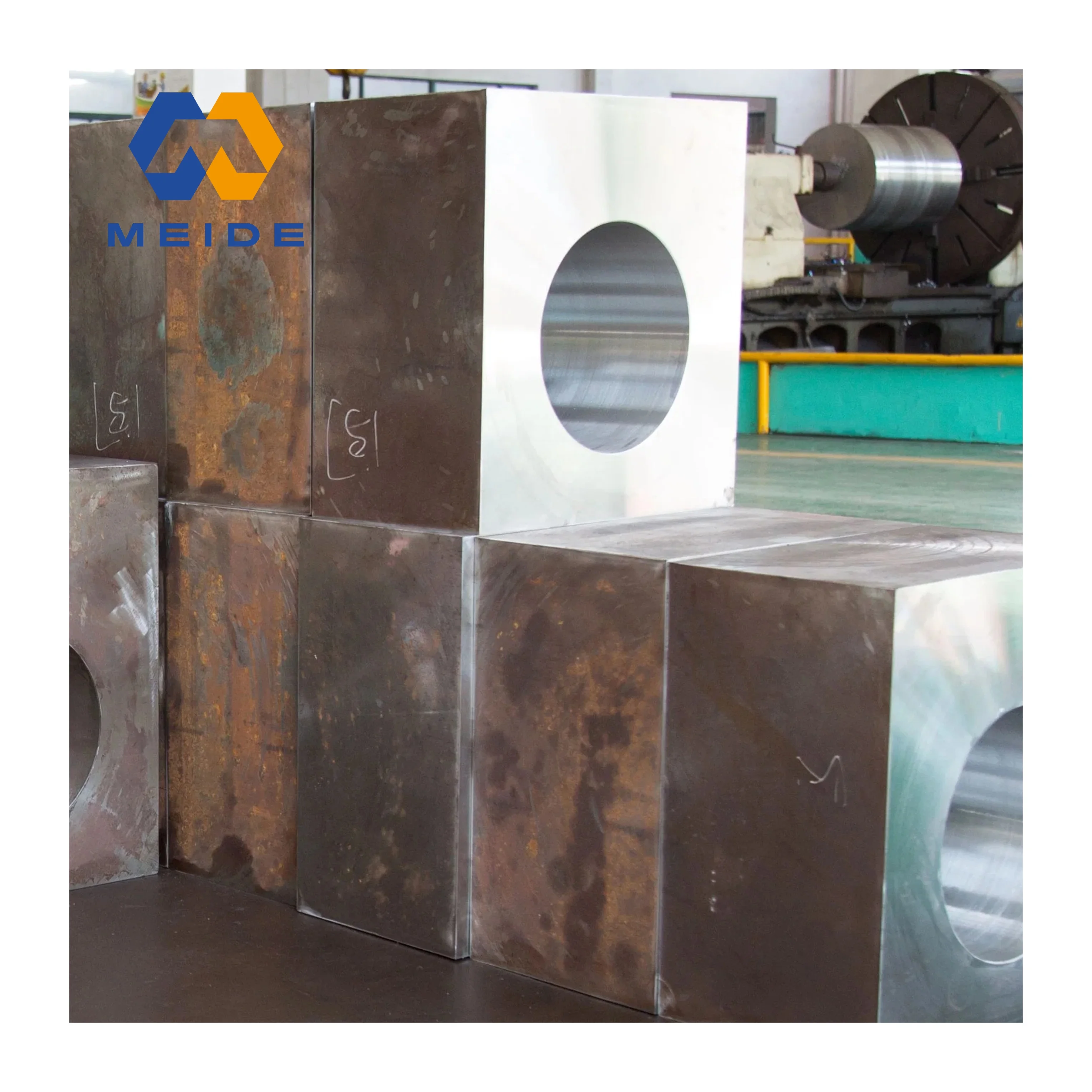 Custom precision open die forging alloy steel 40cr 25crmo steel grade ODM metal forged cylinder block