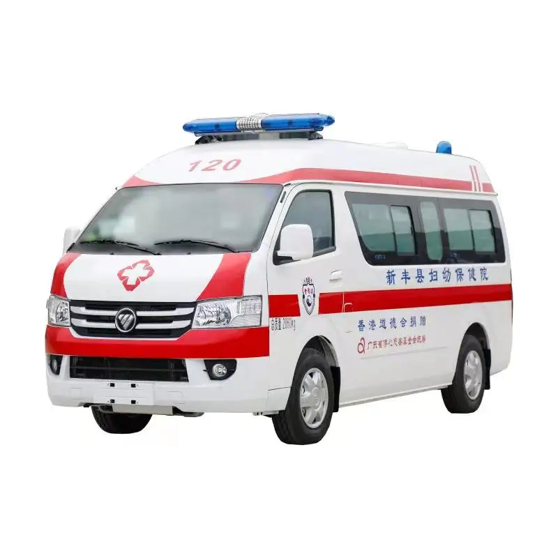 Mid-roof Emergency Hospital First Aid Ambulance Vehicle FOTON G7 Monitoring High Quality Medical ICU Ambulance Car