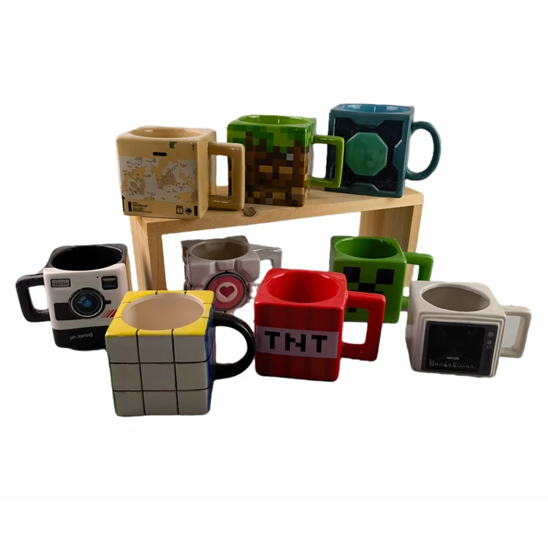 Factory Direct Commercial Hight Quality 15oz Square Series Shaped  Coffee Mug For Gift