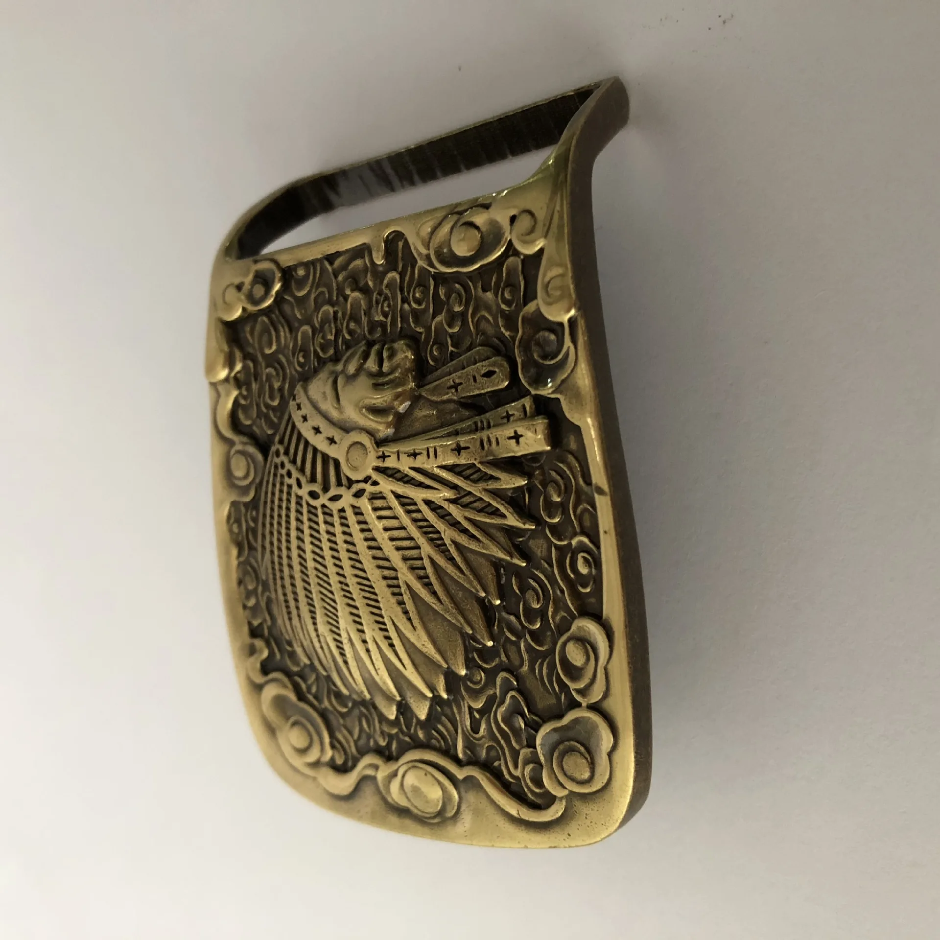 Direct factory  inner size 40mm customized solid brass western name plate belt buckle